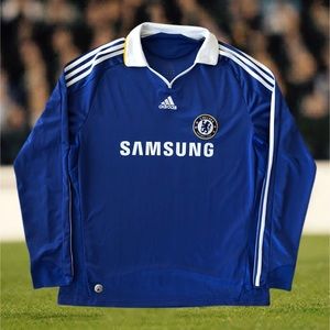 Chelsea 2008/09 L/S Home Soccer Jersey XL Adidas Football Futbol Camiseta 656131